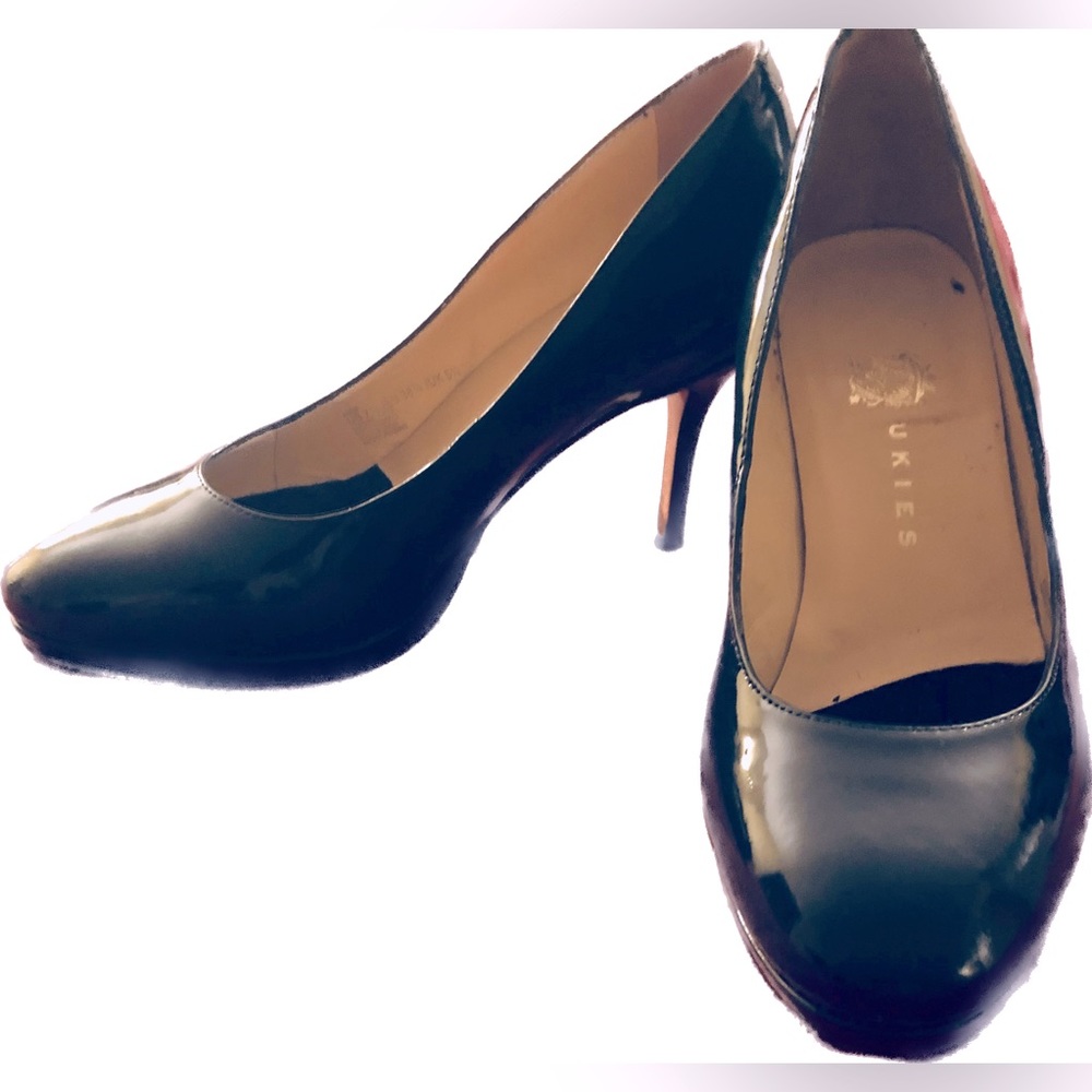 Elegant Black Patent Leather Heels